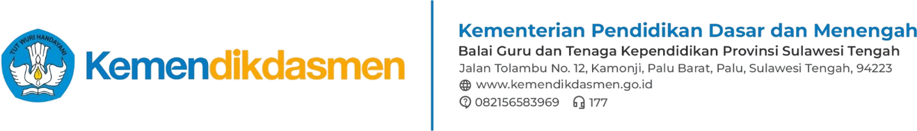 Kop Kemendikdasmen BGP Sulawesi Tengah